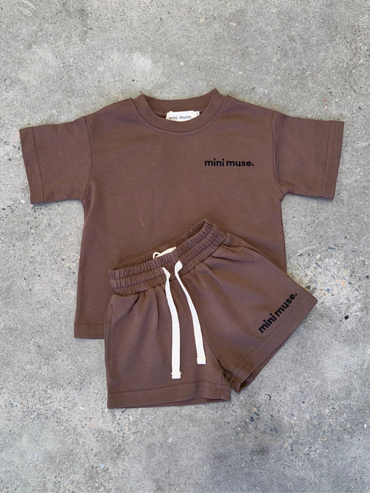 Essential Tee Set Dark Mocha